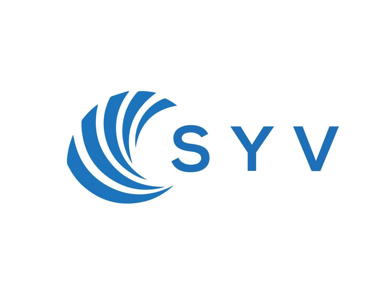 SYV letter logo design on white background. SYV creative circle letter logo concept. SYV letter design. vector
