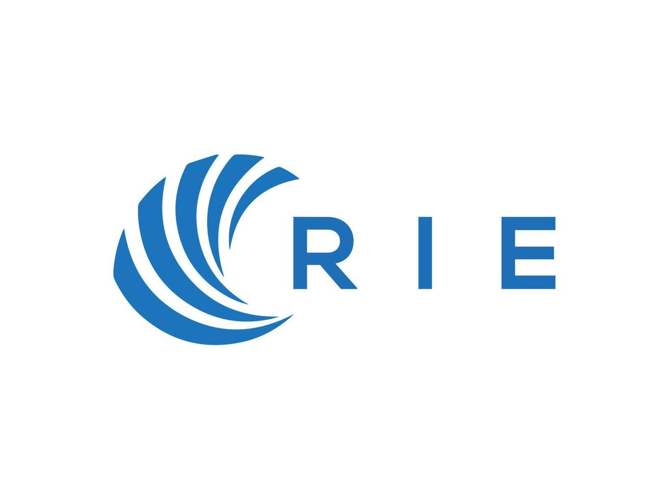 RIE letter logo design on white background. RIE creative circle letter logo concept. RIE letter design. vector
