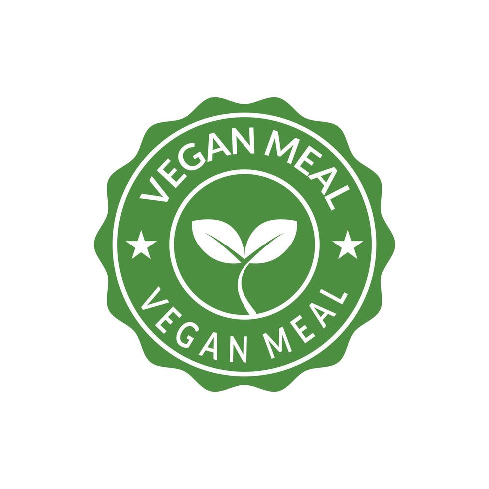 vegan meal icon vector. It can be used for supplement label design, cbd label design, box design, social media template design etc. vector