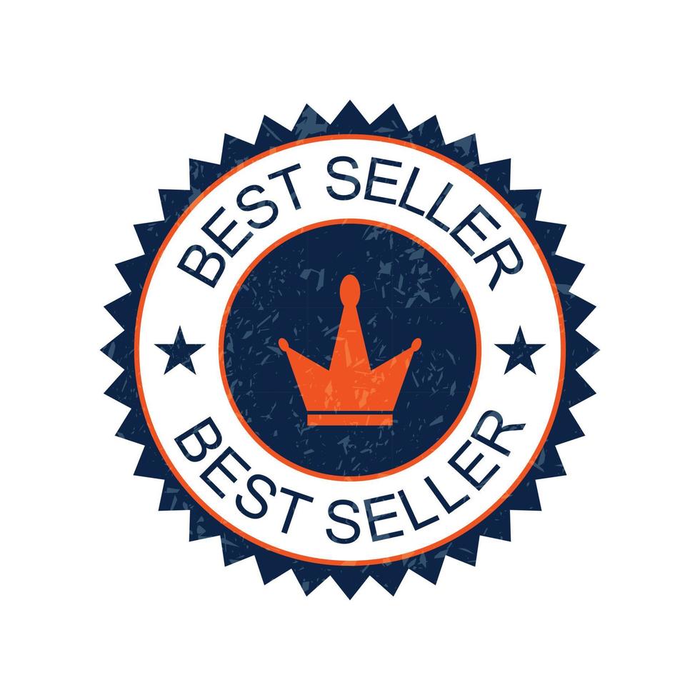 best seller badge logo icon vector, golden color best seller label, icon, stamp, ribbon design illustration vector