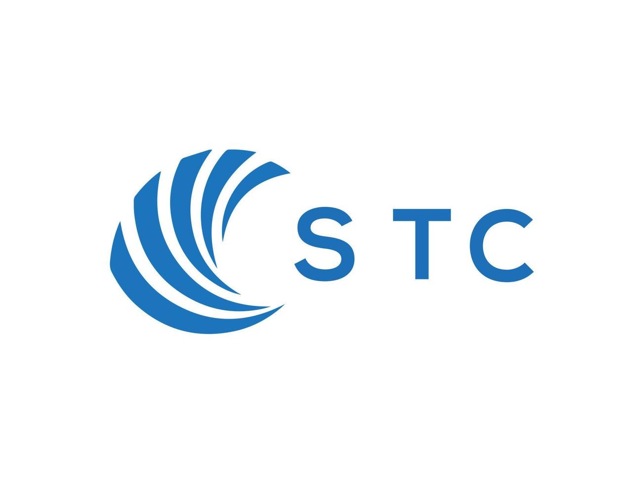 stc letra logo diseño en blanco antecedentes. stc creativo circulo letra logo concepto. stc letra diseño. vector