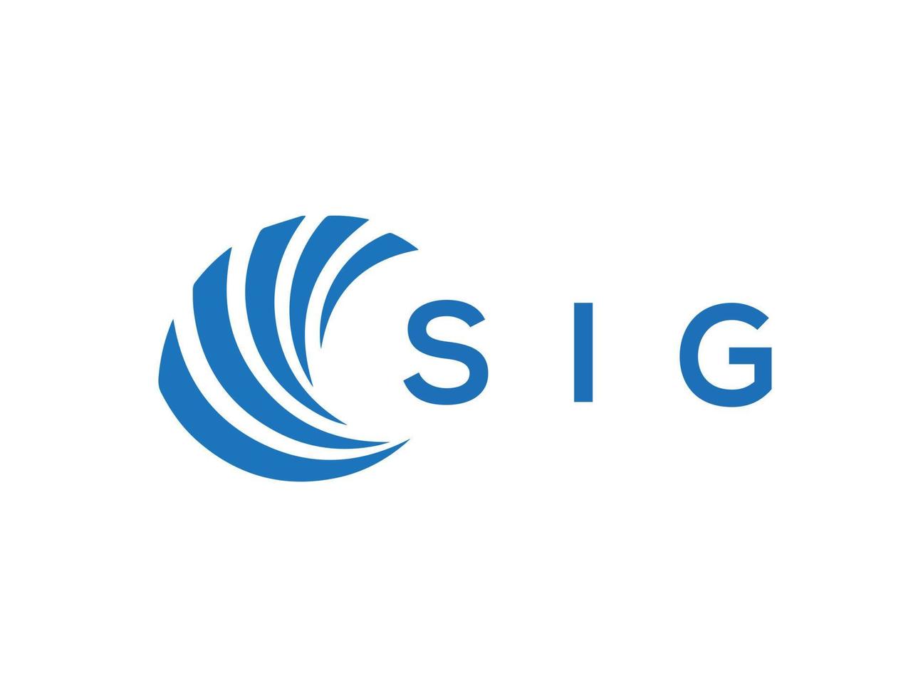 SIG letter logo design on white background. SIG creative circle letter logo concept. SIG letter design. vector