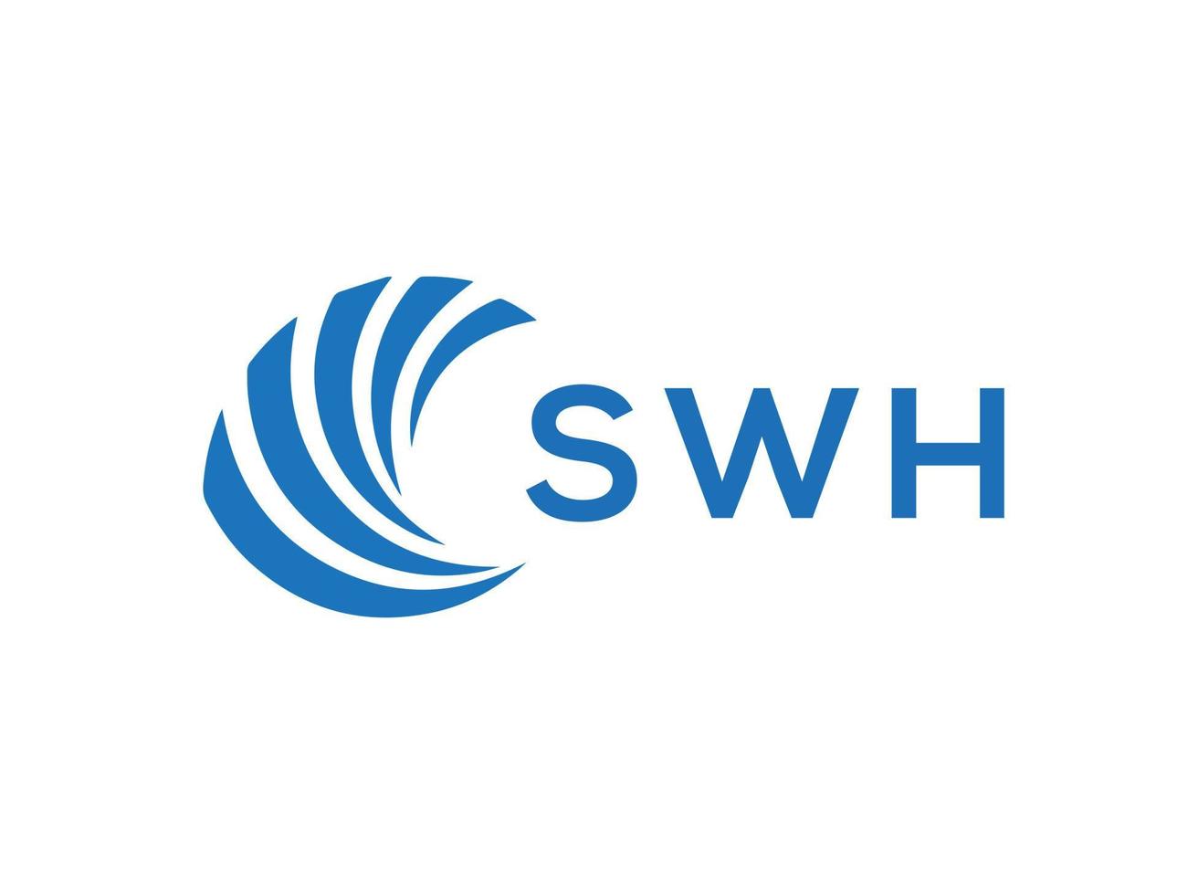 SWH letter logo design on white background. SWH creative circle letter ...