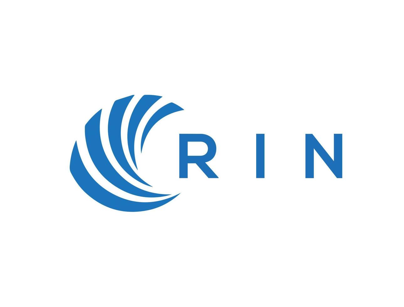 RIN letter logo design on white background. RIN creative circle letter logo concept. RIN letter design. vector