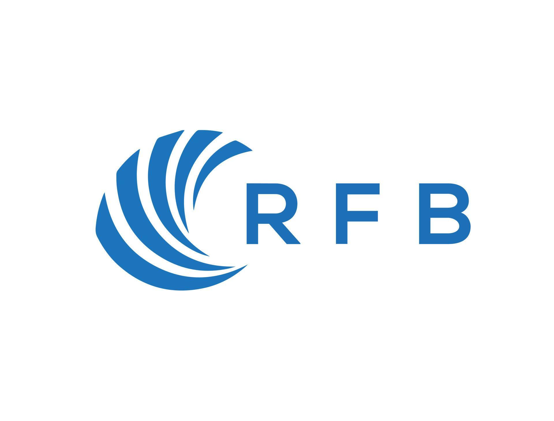 RFB letter logo design on white background. RFB creative circle letter