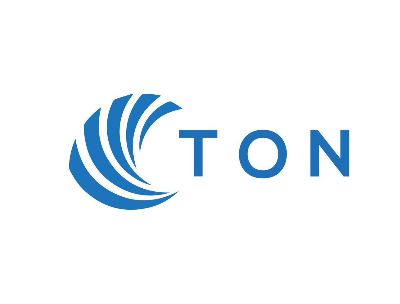 TON letter logo design on white background. TON creative circle letter logo concept. TON letter design. vector