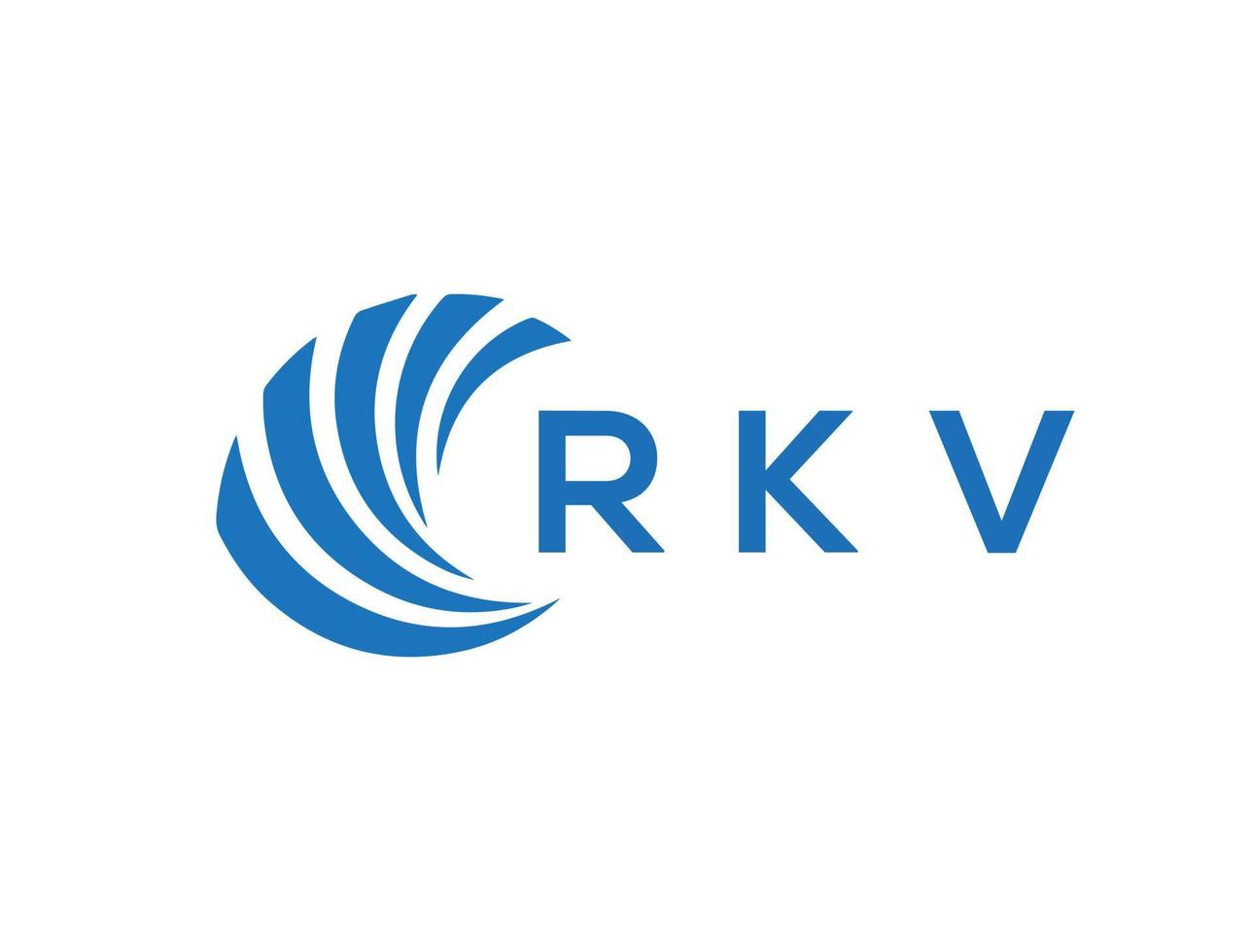 rkv letra logo diseño en blanco antecedentes. rkv creativo circulo letra logo concepto. rkv letra diseño. vector