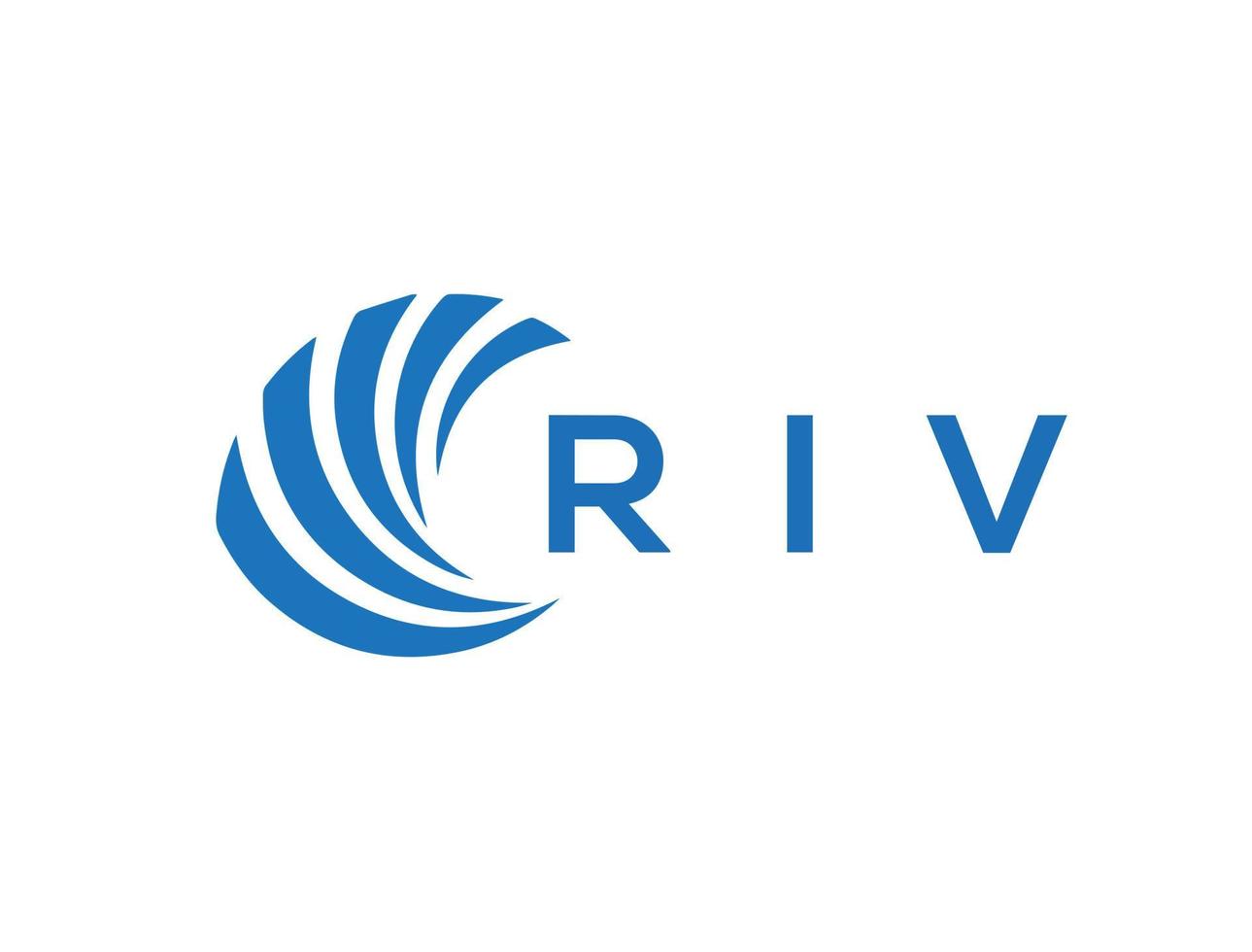 riv letra logo diseño en blanco antecedentes. riv creativo circulo letra logo concepto. riv letra diseño. vector