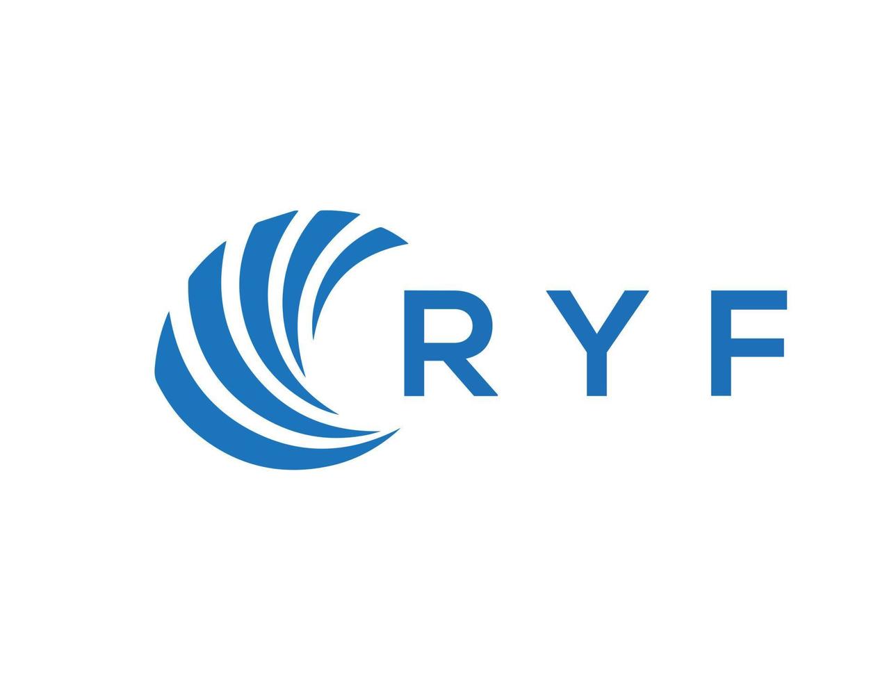 ryf letra logo diseño en blanco antecedentes. ryf creativo circulo letra logo concepto. ryf letra diseño. vector