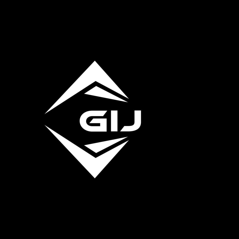 GIJ abstract technology logo design on Black background. GIJ creative initials letter logo concept. vector