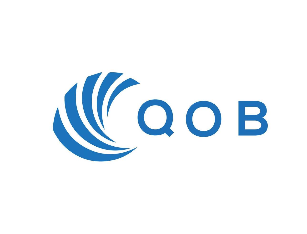 QOB letter logo design on white background. QOB creative circle letter logo concept. QOB letter design. vector