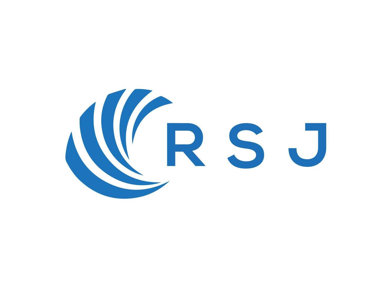 rsj letra logo diseño en blanco antecedentes. rsj creativo circulo letra logo concepto. rsj letra diseño. vector