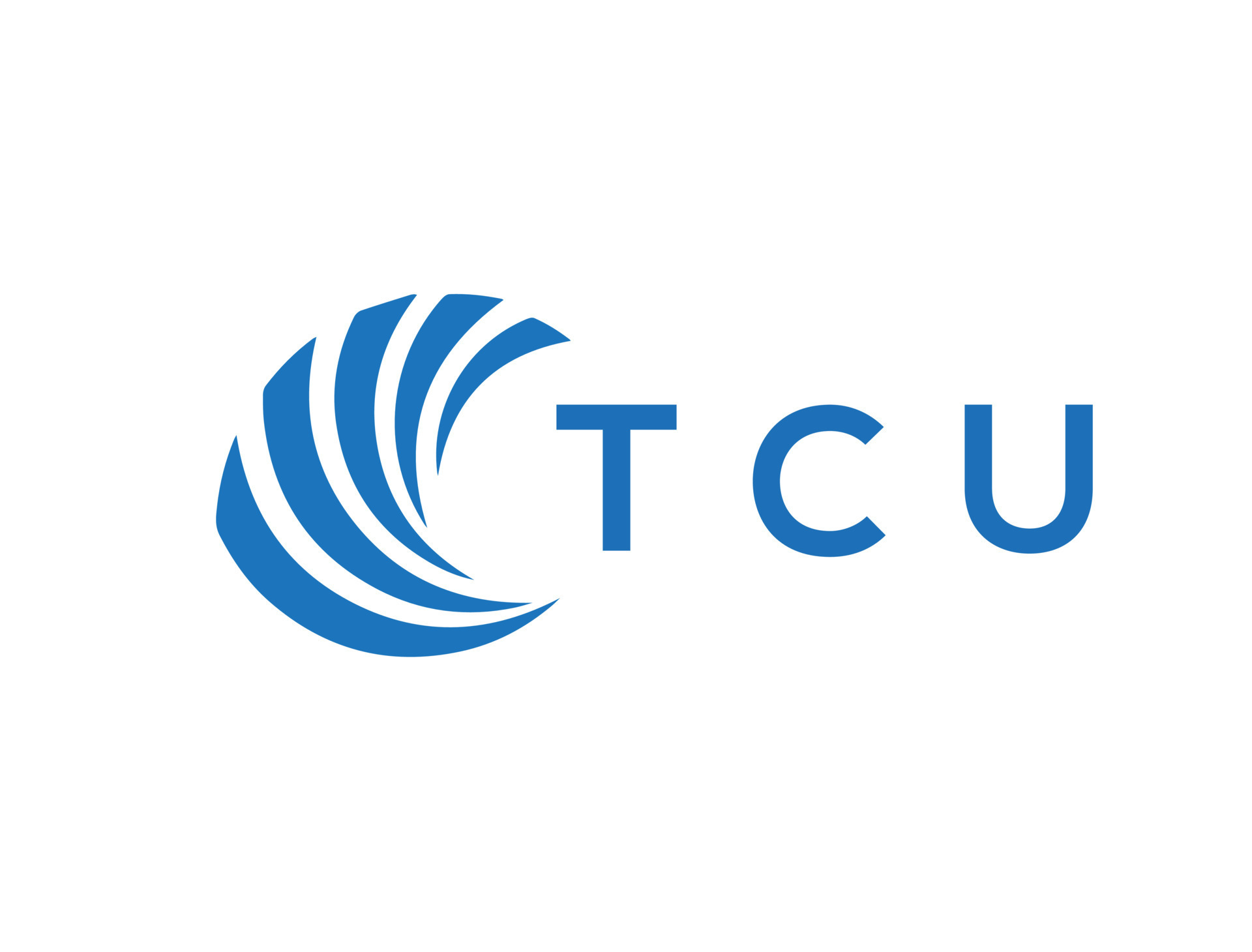 TCU letter logo design on white background. TCU creative circle letter ...