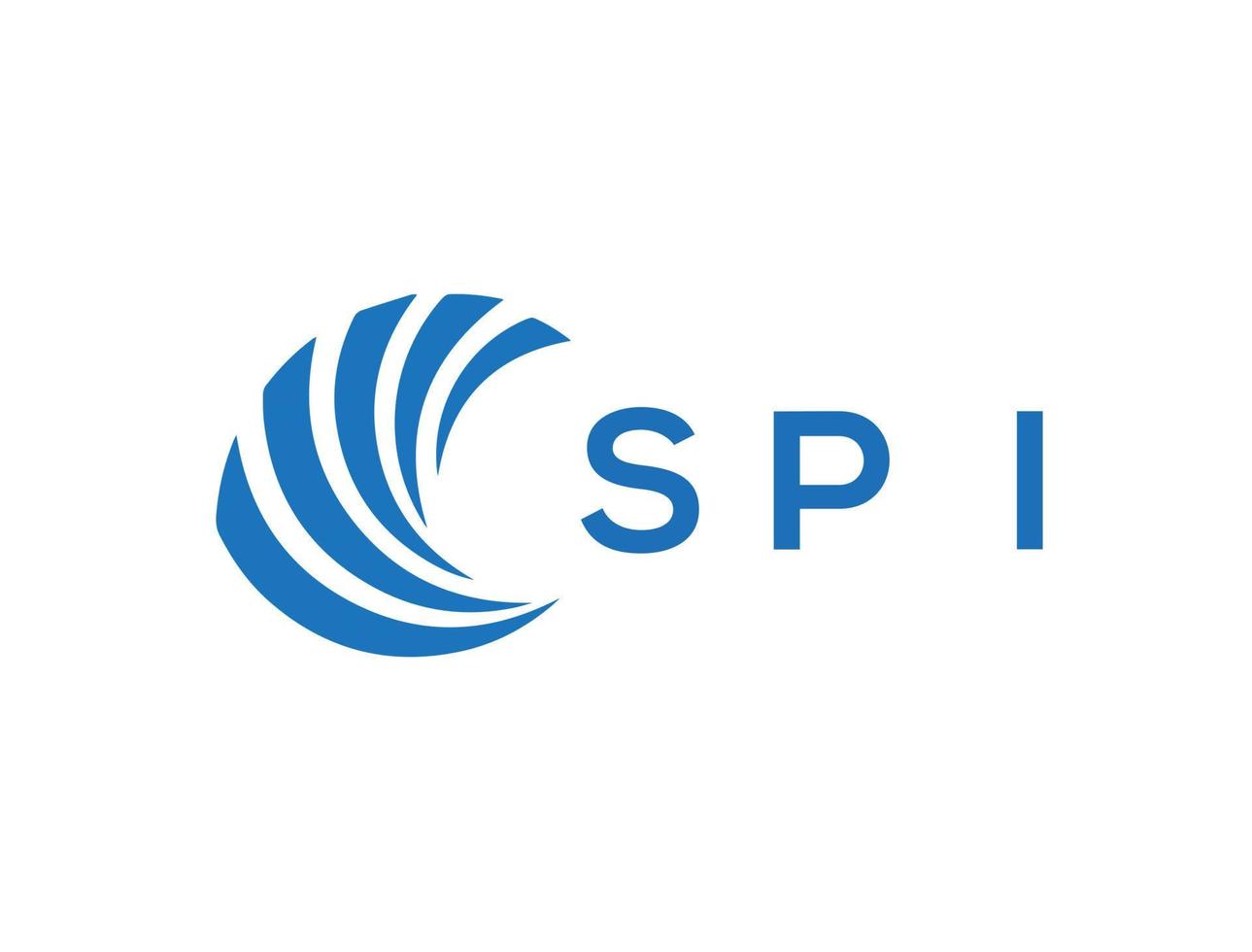 SPI letter logo design on white background. SPI creative circle letter ...