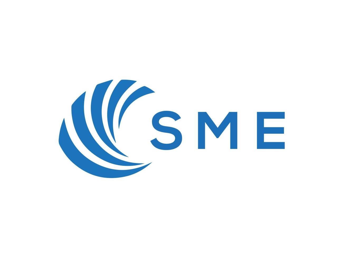 SME letter logo design on white background. SME creative circle letter logo concept. SME letter design. vector