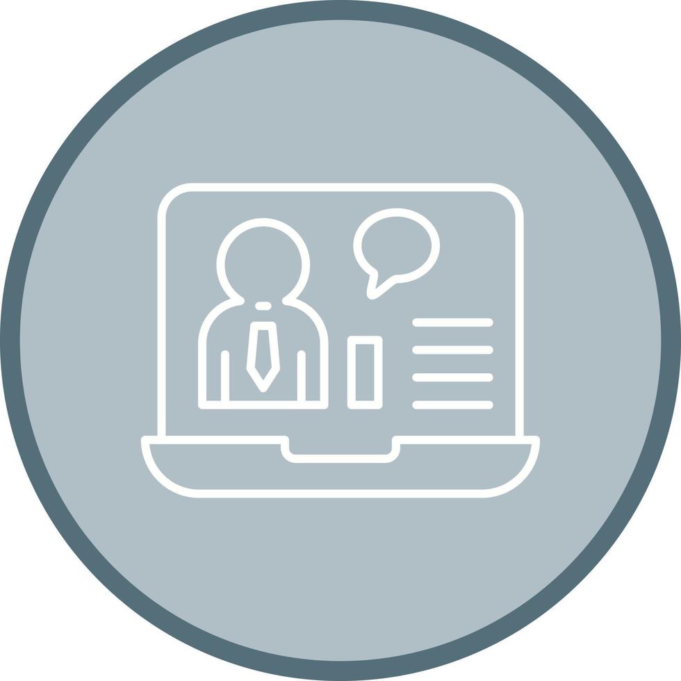 Online Job Interview Vector Icon