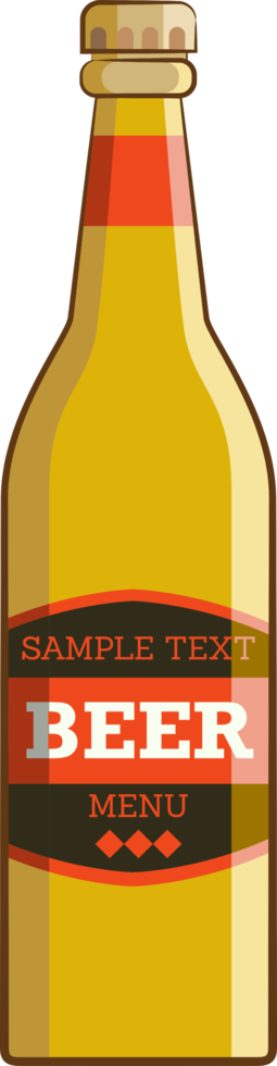 Beer bottle png graphic clipart design