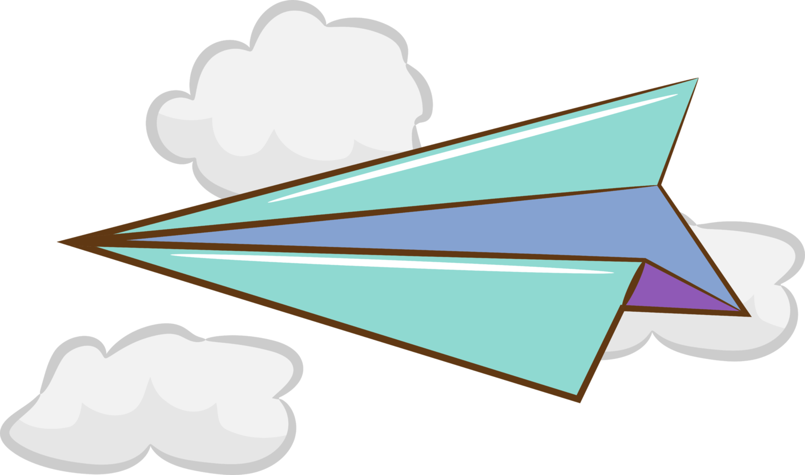 Paper plane png graphic clipart design