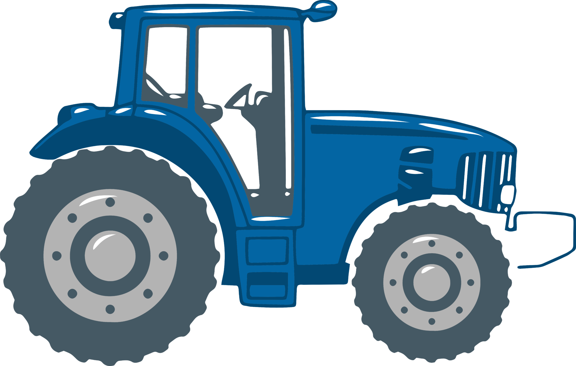 Blue Tractor PNG Transparent Images Free Download, Vector Files