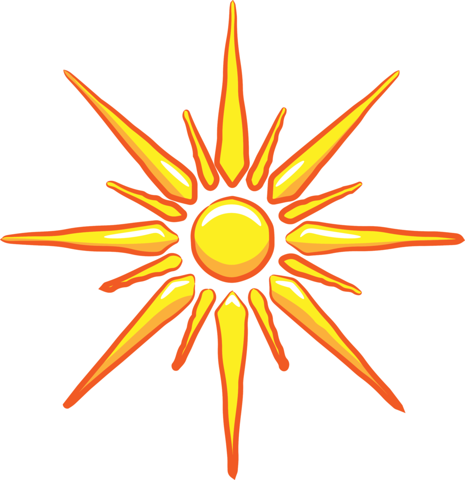 Soleil png graphique clipart conception