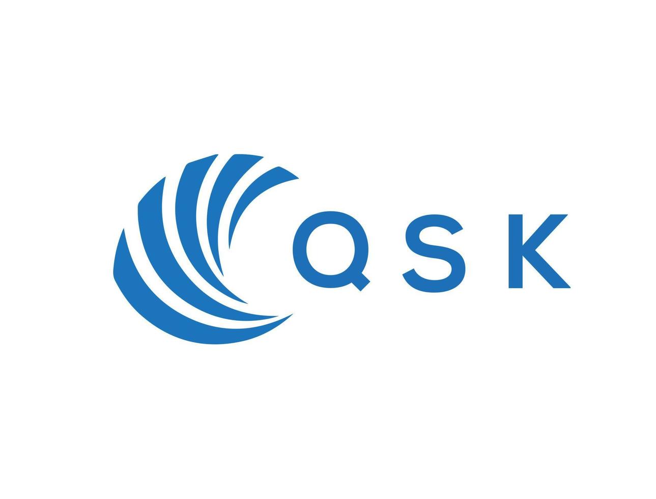 qsk letra logo diseño en blanco antecedentes. qsk creativo circulo letra logo concepto. qsk letra diseño. vector