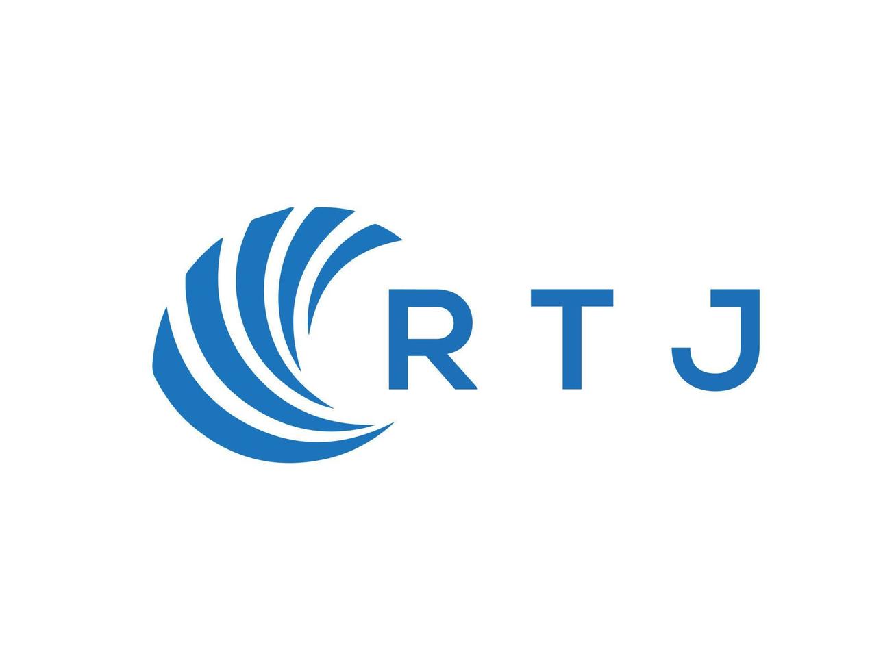 RTJ letter logo design on white background. RTJ creative circle letter logo concept. RTJ letter design. vector