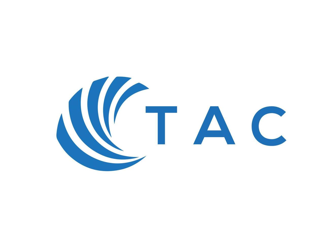 TAC letter logo design on white background. TAC creative circle letter logo concept. TAC letter design. vector