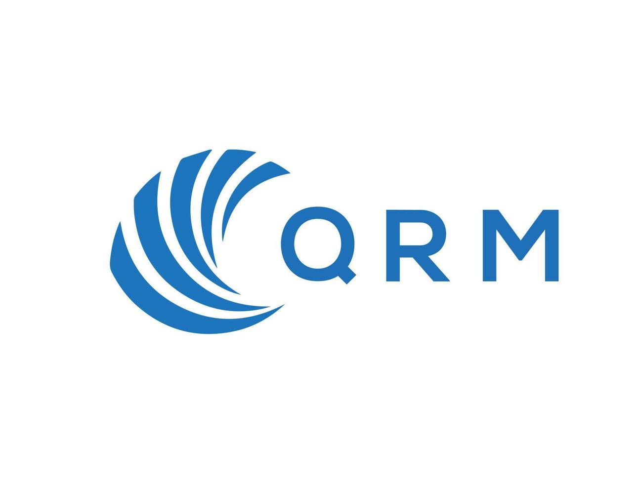 QRM letter logo design on white background. QRM creative circle letter ...