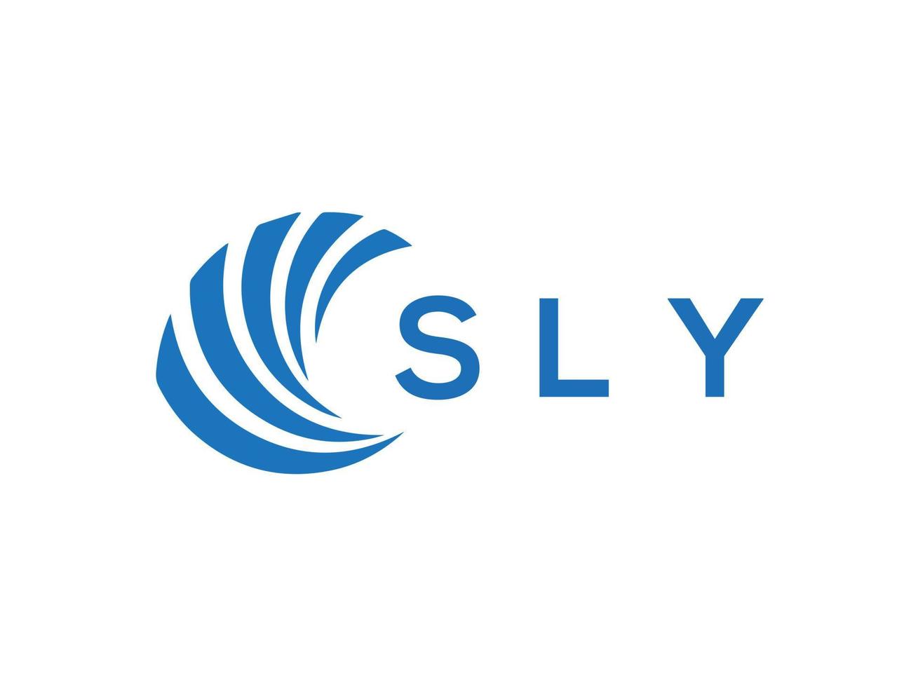 SLY letter logo design on white background. SLY creative circle letter logo concept. SLY letter design. vector