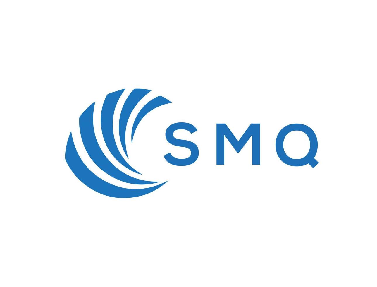 SMQ letter logo design on white background. SMQ creative circle letter logo concept. SMQ letter design. vector