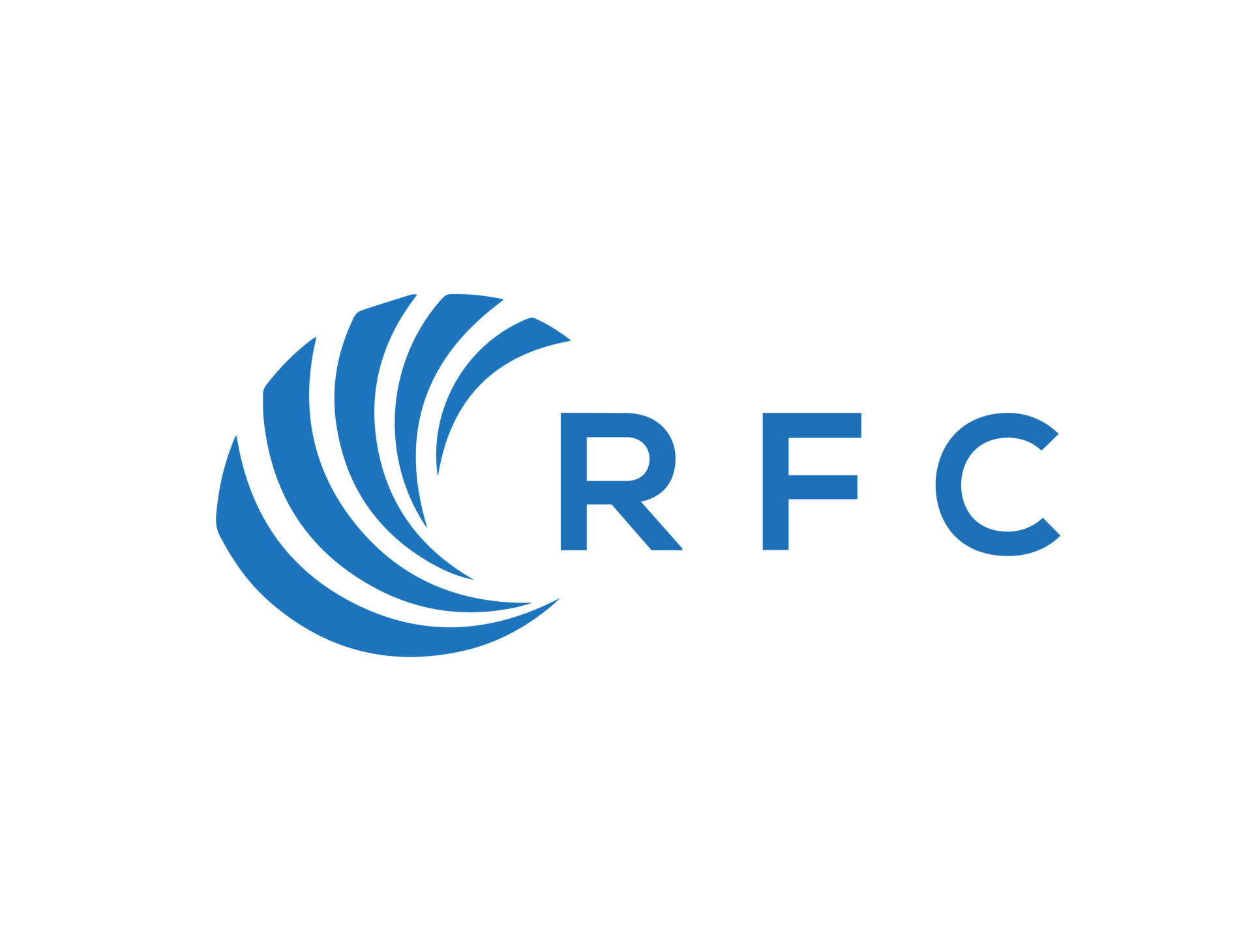 RFc letter logo design on white background. RFc creative circle letter ...