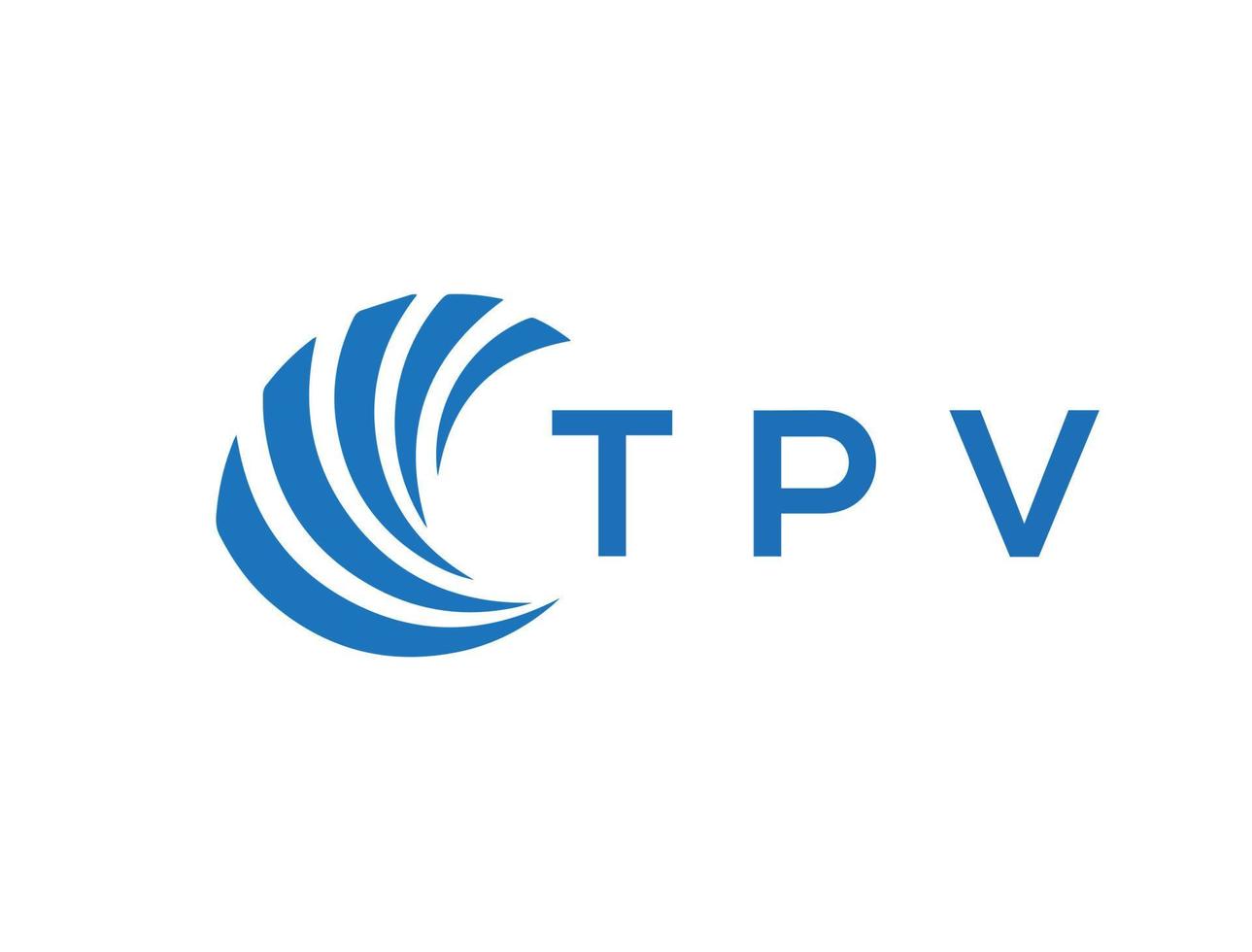 TPV letter logo design on white background. TPV creative circle letter logo concept. TPV letter design. vector