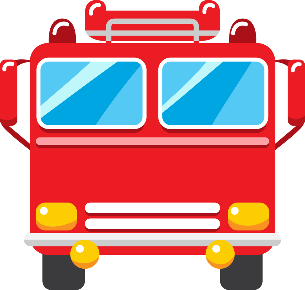 Fire truck png graphic clipart design