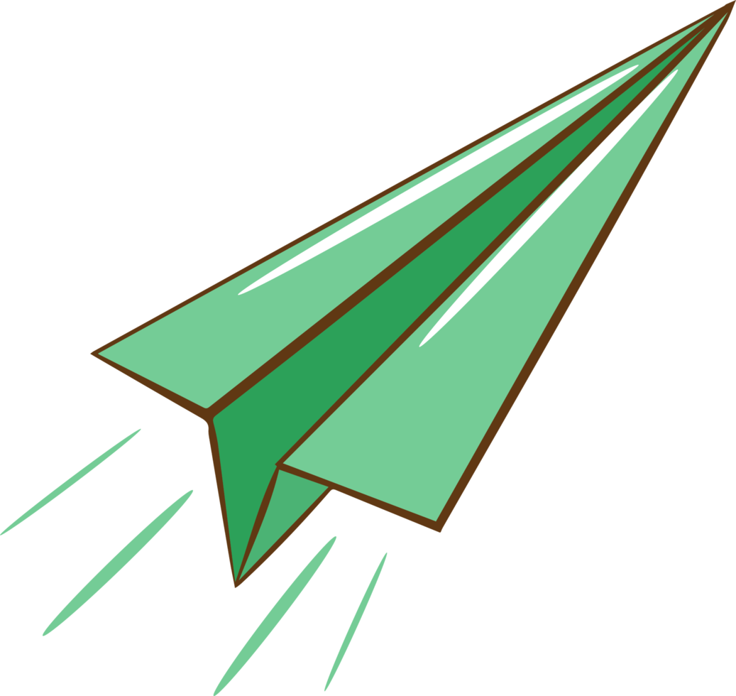 Paper plane png graphic clipart design