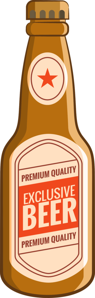 Beer bottle png graphic clipart design