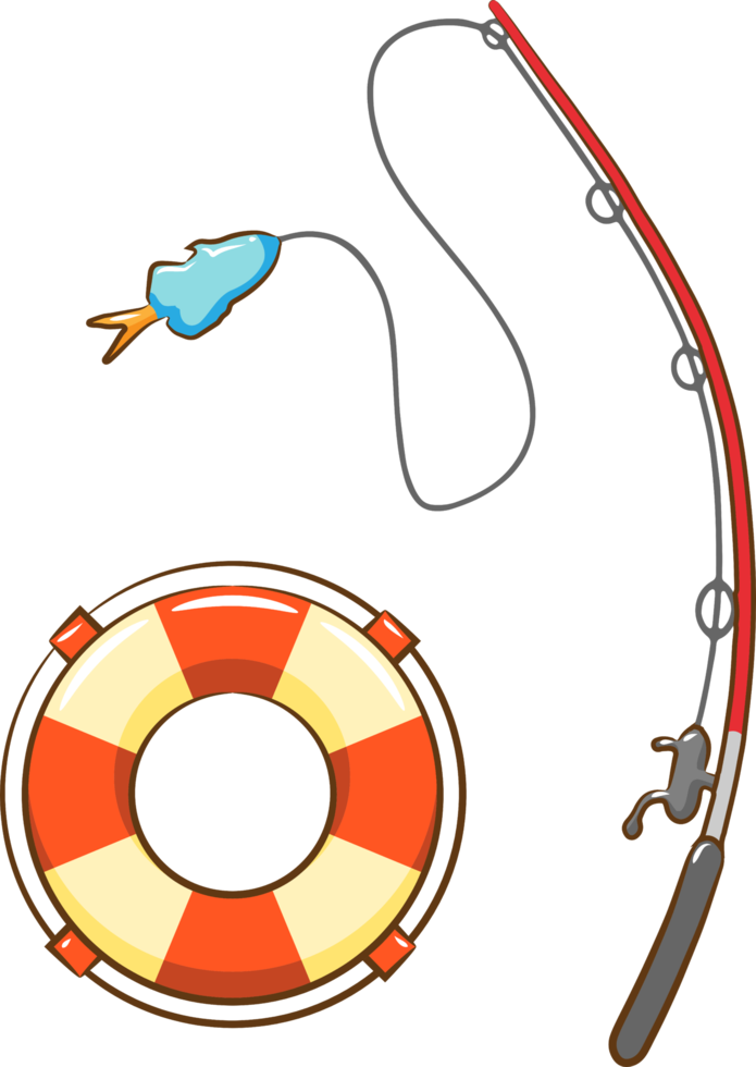 Fishing rod png graphic clipart design