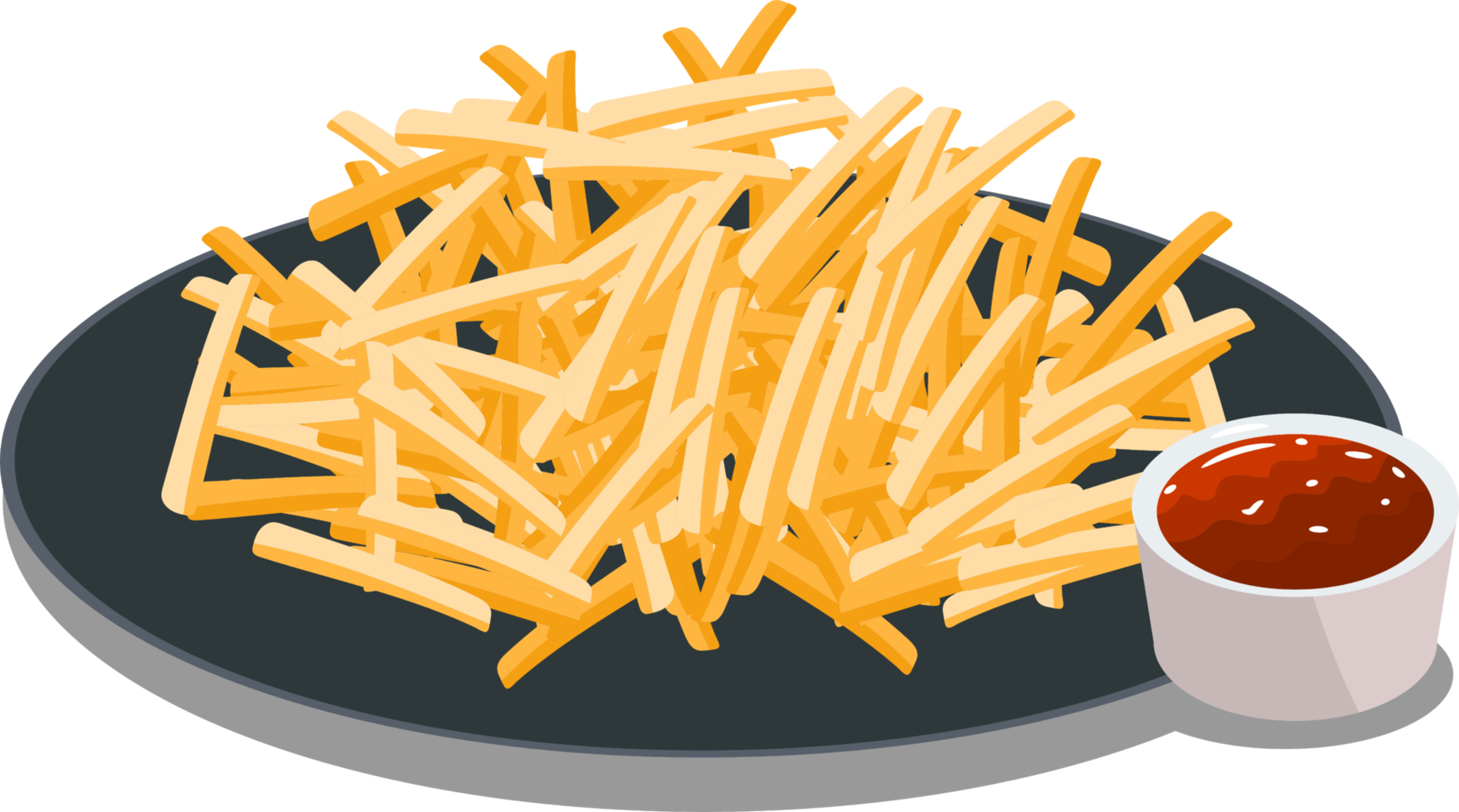 French fries png graphic clipart design