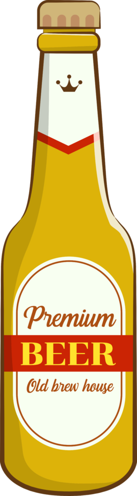 Beer bottle png graphic clipart design