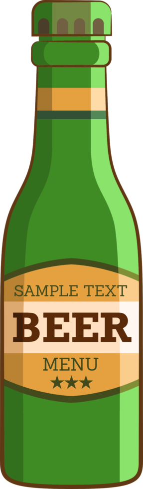 Beer bottle png graphic clipart design