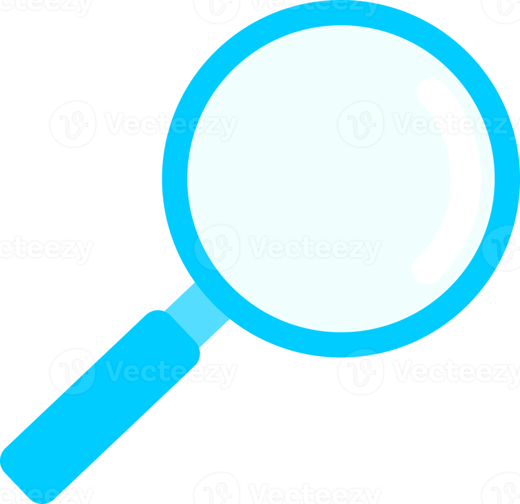 blue magnifier illustration png