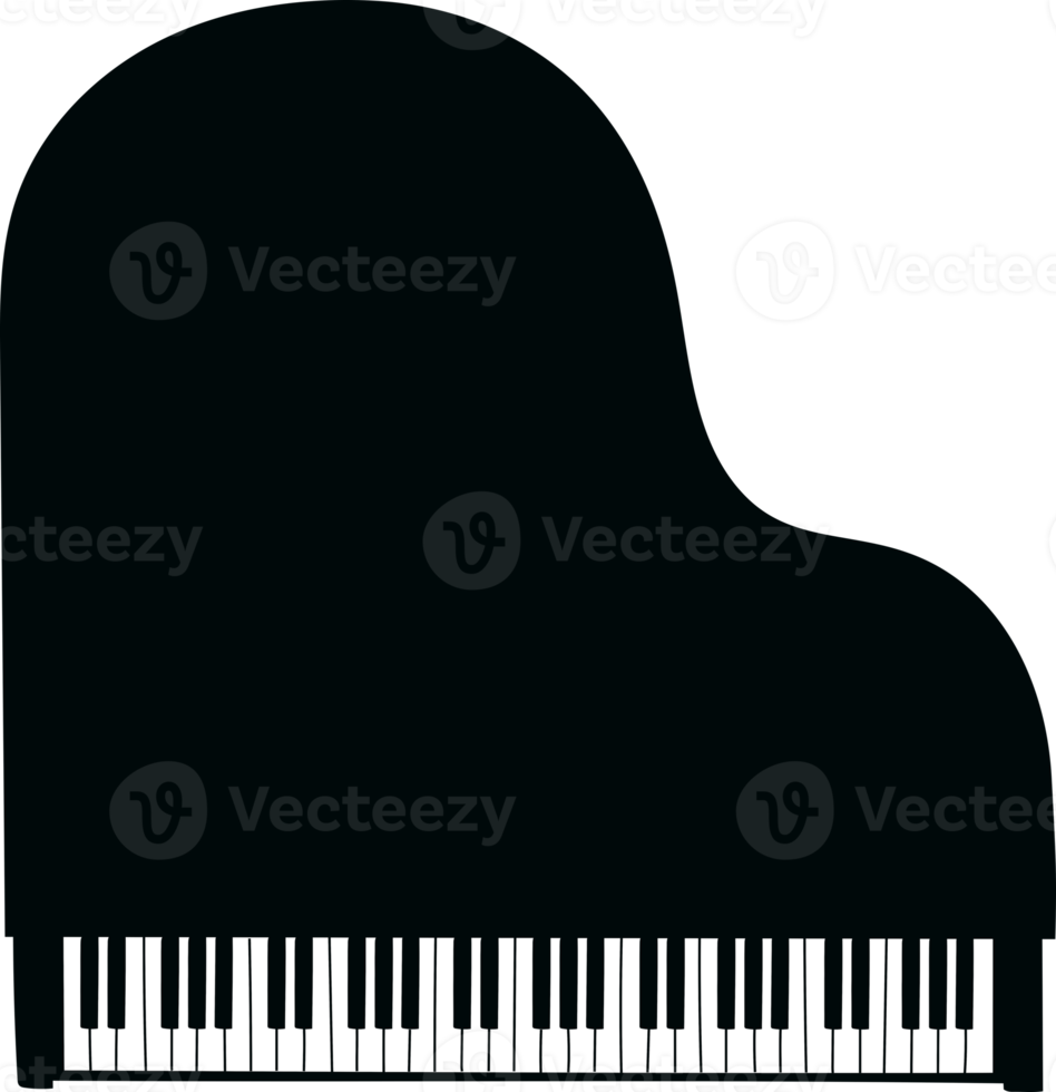 piano zwart omhoog visie png