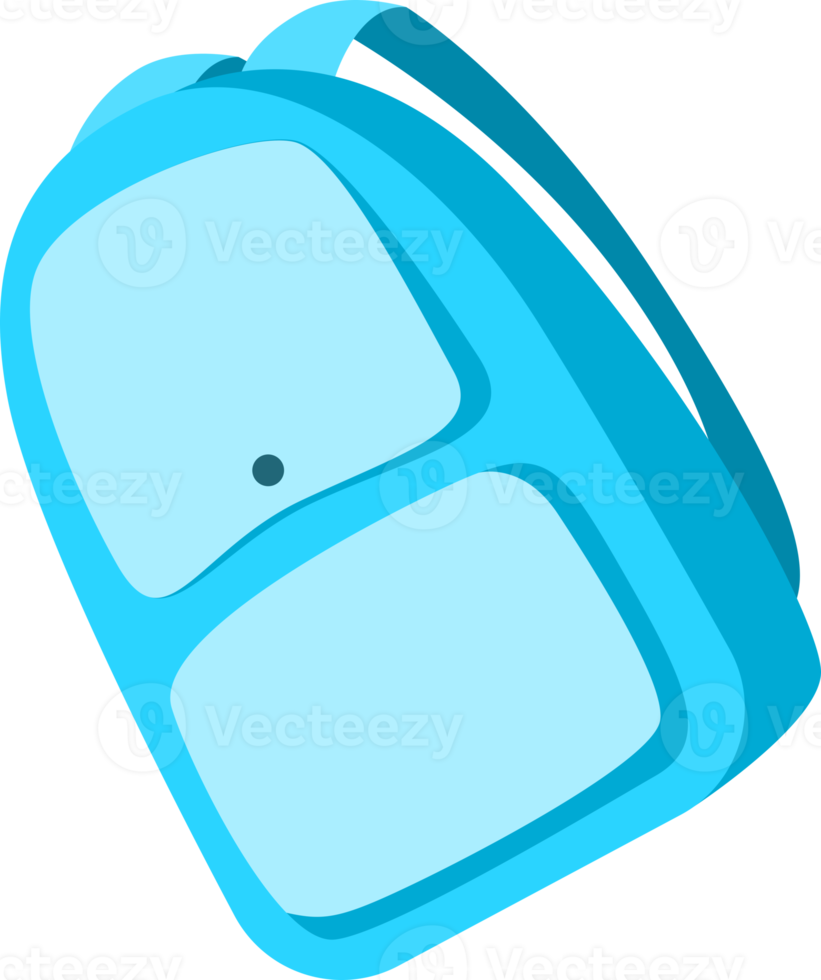 mochila escolar azul png