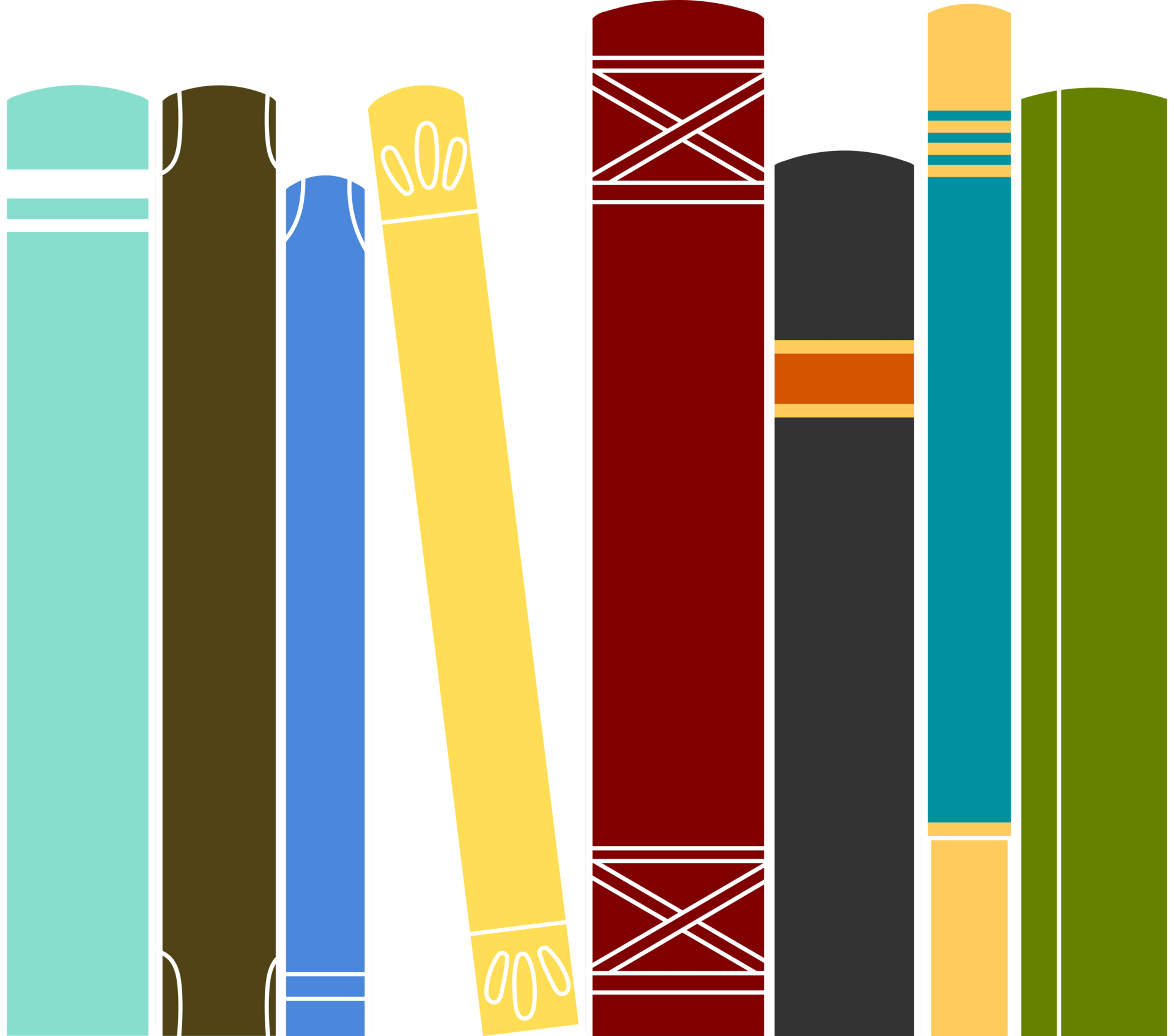 books standing view 19907942 PNG