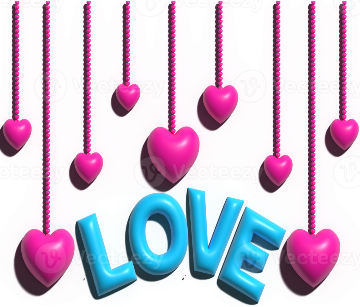 Liebe Wort Beschriftung mit ein süß Herz. Valentinstag Tag Vorlage oder Hintergrund zum Liebe und Valentinstag Tag Konzept. png