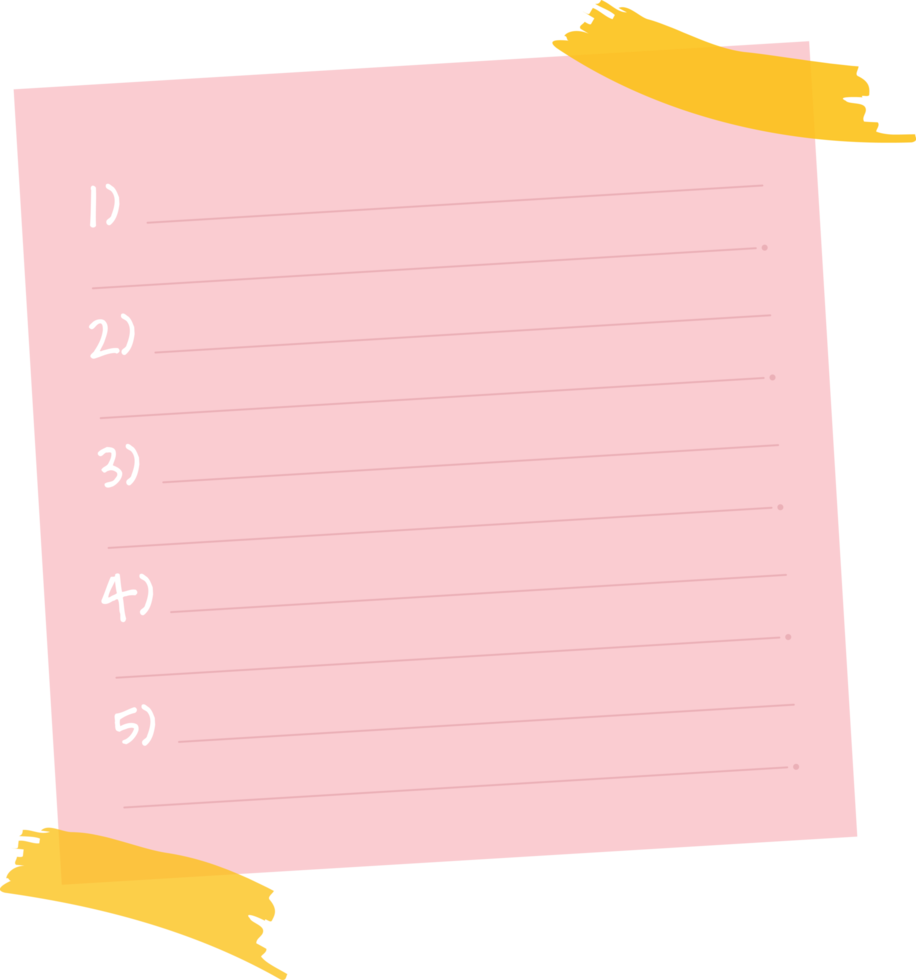 Post note. Reminder memo paper png
