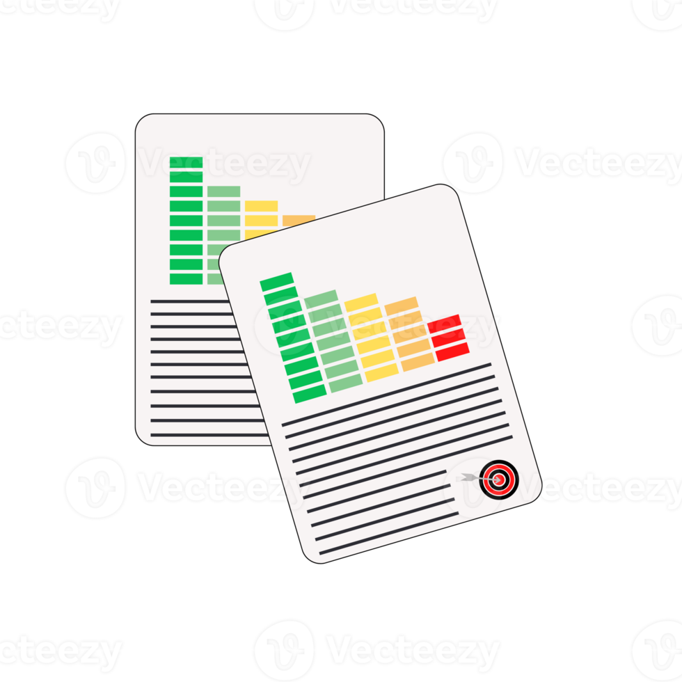 graph infographic icon isolated element graph on paper bar graph png