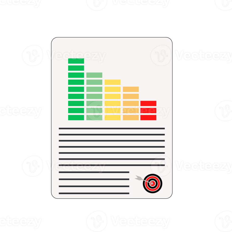 graph infographic icon isolated element graph on paper bar graph png