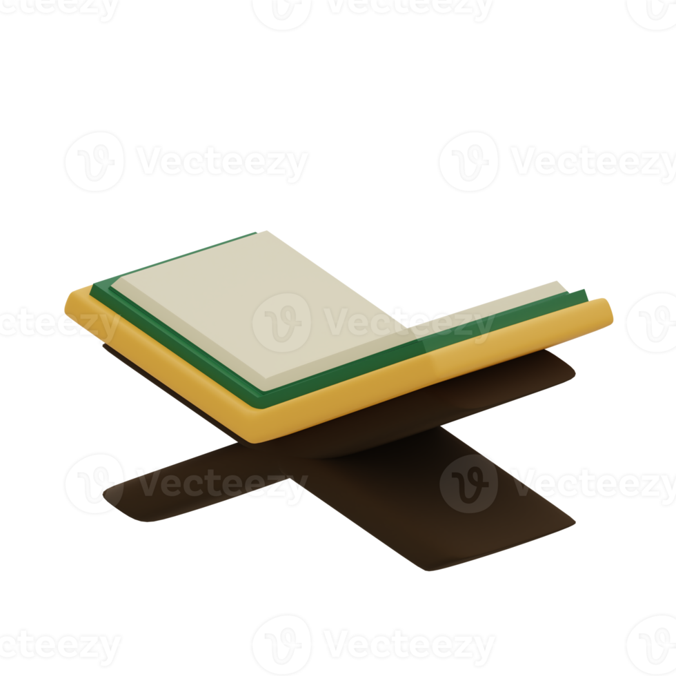 3d rendering alquran icon perfect for moslem design project png