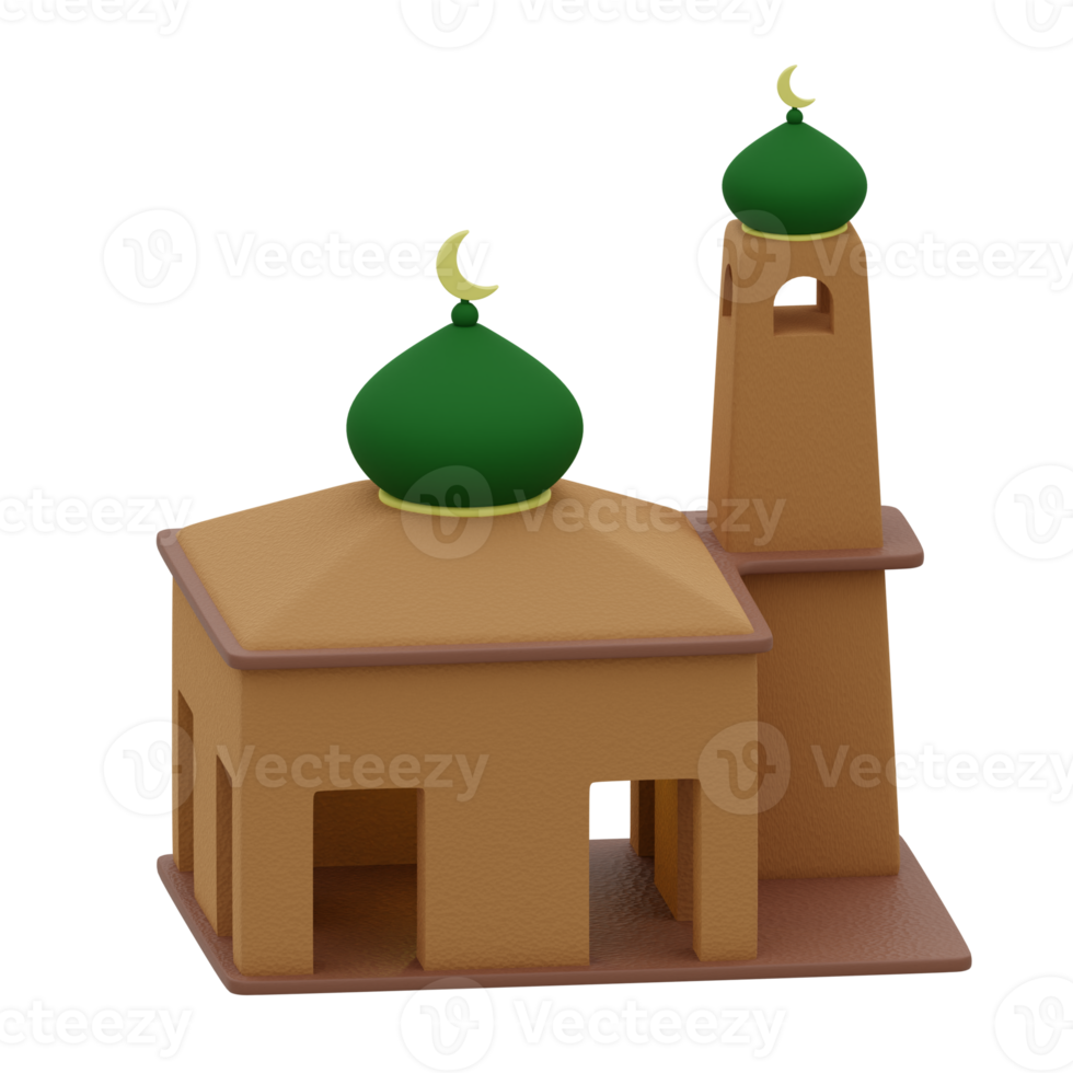 3d rendering mosque perfect for moslem design project png