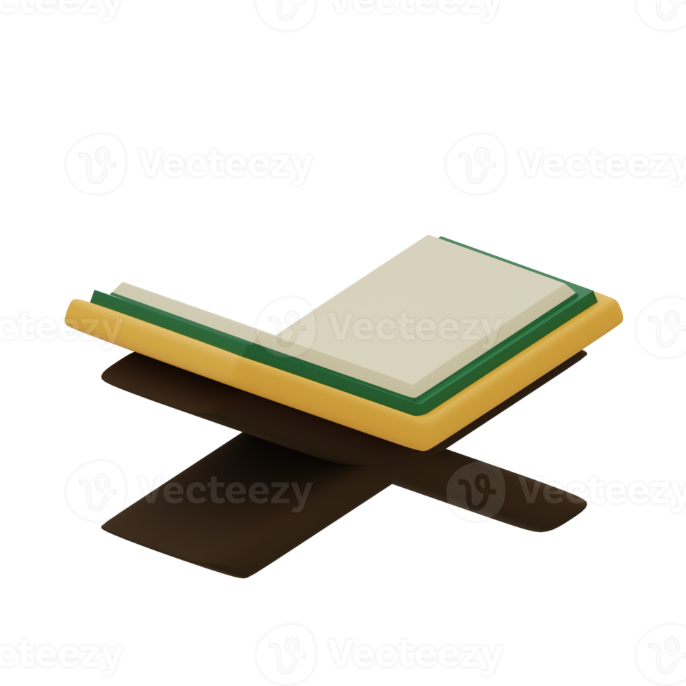 3d renderen alquran icoon perfect voor Moslim ontwerp project png